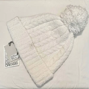 NEU Barefoot Dreams CozyChic Beanie Mütze Zopfmuster creme mit Bommel Damen Geschenk - Bild 1 von 4