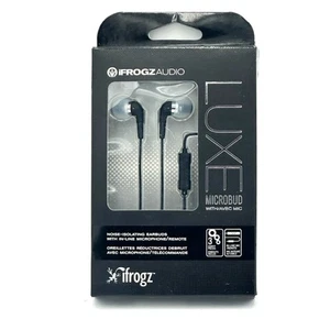 iFrogz Ear Pollution Luxe microbud słuchawki douszne z mikrofonem czarne wtyczka 3,5 mm - Zdjęcie 1 z 3
