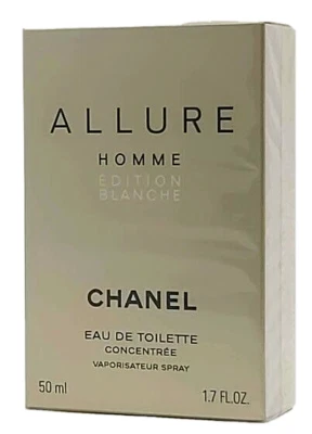 ❤️ALLURE HOMME, EDICIÓN BLANCHE,CHANEL,EDT CONCENTREE, 1,7 oz 50 ml, 2012"¡SELLADO! Foto 1 de 4