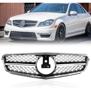 Grill Compatible For Mercedes Benz W204 C Class 2008-2014 - Picture 1 of 9