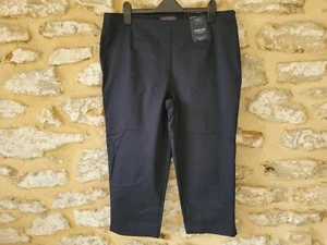 PANTALONES CORTOS M&S UK 16 VERANO AZUL MARINO BOLSILLOS ELÁSTICOS PANTALONES CAPRI - NUEVOS - Imagen 1 de 23