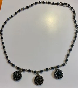 Small Necklace With Three Pendants - Picture 1 of 5