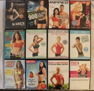 12 mix workout DVD lot The Look Karen Gentz Booty Camp Fitness Ignite Spri SELF - Imagen 1 de 7