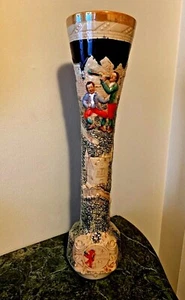 Old large pottery Beer stein drinking vessel from Germany - Foto 1 di 12