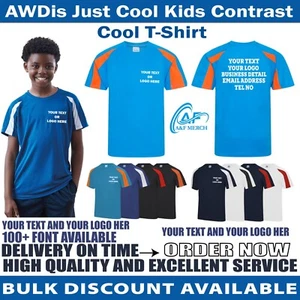 Personalised Custom Kids T-Shirt Your text Gym Sports Football Running JC03J - Picture 1 of 12