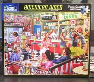AMERICAN DINER BY STEVE CRISP - Complete - WHITE MOUNTAIN PUZZLE - Picture 1 of 2