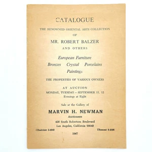 Auction Catalogue Oriental Arts Collection of Robert Balzer 1967 Re: Alan Watts - Imagen 1 de 4