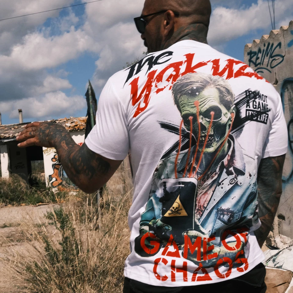 Neues Yakuza Herren Chaos Regular T-Shirt - Weiß - Bild 1 von 1