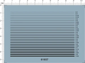 Different Width 0.1-0.95mm Straight line 80mm length Car Water Slide Decal Black - Foto 1 di 1