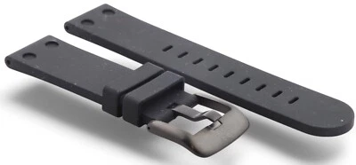 NUEVO 22mm Genuino TW Acero Negro Goma Reloj Correa y Hebilla - TW10 Foto 1 de 4