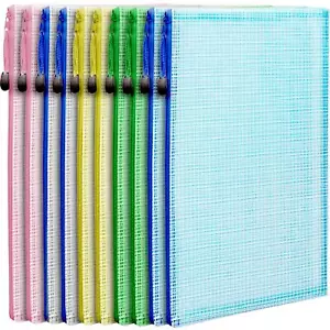 Mesh Zipper Pouches Bags 10PCS Zipper Pouch A4 Mesh Bags with Zipper Zipper P... - Picture 1 of 7