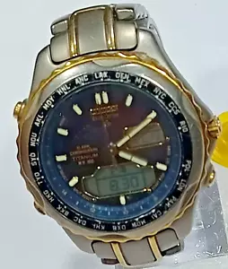 C605-Q00567 CITIZEN ECO-DRIVE SOLAR TITANIUM MEN'S WATCH JC-11 - Picture 1 of 13