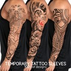 Temporary Tattoo Sleeve Full Arm Waterproof Transfer Realistic Sticker Halloween