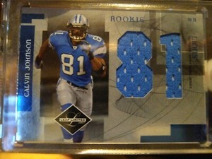 2007 Leaf Limited Jersey Calvin Johnson Rookie 17/81 Mint HOF