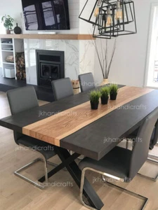 New Custom Order Epoxy Dining coffee Table Tops walnut Table Home Decor - Picture 1 of 4
