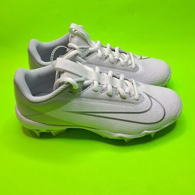 NIKE VAPOR EDGE SHARK Youth Football Cleats Size 3Y White with Gray, Silver NEW - Image 1 of 4