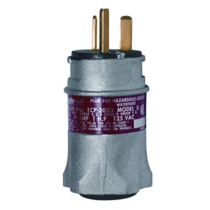 APPLETON ELECTRIC ECP-20232 Plug,Gray,20 A,Stnd,5-15R; 5-20R; 6-20R 11Y364 - Picture 1 of 2