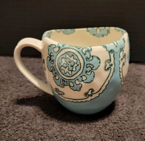 Gloriosa Anthropologie Coffee/Tea Cup Moroccan Mandala Mint *RARE HTF* 2 Avail. - Picture 1 of 11