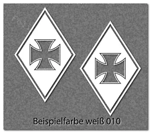 2x Aufkleber Raute Lkw Sticker Iron Cross Truck Tuning Decal Dekor Farbwahl R001 - Bild 1 von 5