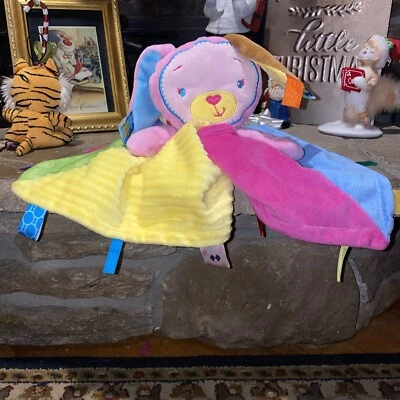 Manta de seguridad Taggies cachorro perro felpa Lovey multicolor Foto 1 de 4