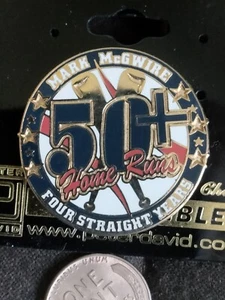 Saint Louis Cardinals Mark McGwire 50+ Home Runs Four Straight Years Lapel Pin - Picture 1 of 3