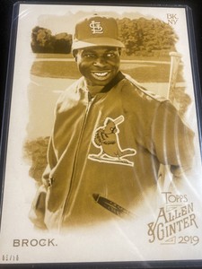 /10 LOU BROCKTOPPS ALLEN & GINTER 5x7 ST. LOUIS CARDINALS