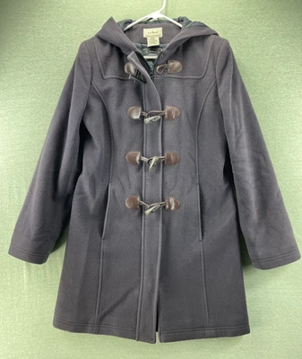 LL Bean Wool Coat Womens Size 4R Plum Full Zip Bellandi Italy Thinsulate Warm - Image 1 of 4
