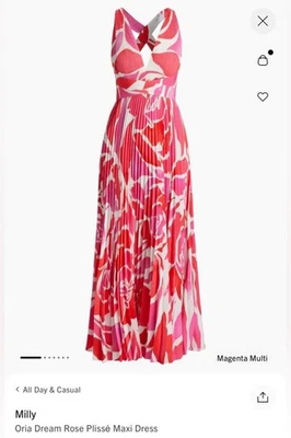 Maxi Vestido Milly Oria Dream Rose Plisado 8 Foto 1 de 4
