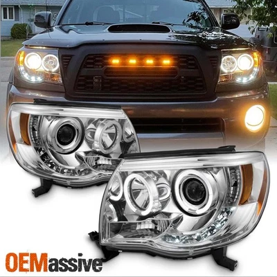 Fits 05-11 Tacoma Pickup Halo Projector LED Headlights Lamps Replacement LH+RH - Image 1 of 4
