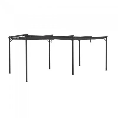 Garten Pergola Pavillon Terrassendach mit einstellbarem Stoffdach - Irda IV 3x6m - Bild 1 von 4