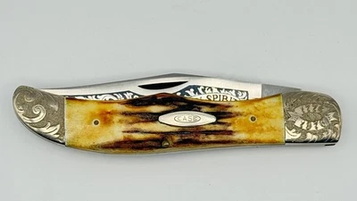 1976 CASE XX 5165 AMERICAN SPIRIT STAG FOLDING HUNTER KNIFE #ed 9251 / 10000 - Image 1 of 4