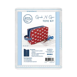 Kit de Bolso de Mano June Tailor QUILT AS YOU GO Paquete de Bateo Preimpreso Azul Marino Cremallera - Imagen 1 de 1