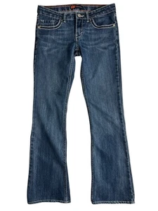 Levis Girls Adj Waist Flap Pockets Bootcut Jeans 12 reg Western Cowgirl BTS - Picture 1 of 11