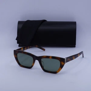 Saint Laurent SL M127/F 003 Sonnenbrille glänzend Havanna/Grün 53-20-145 Neu authentisch... - Bild 1 von 6