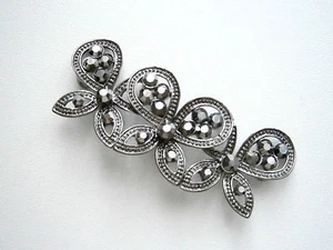 1 fibbia per cintura, fibbia decorativa, fibbia, pietre, decorazione, antracite - Foto 1 di 2