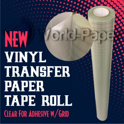 WORLD-PAPER Clear high tack application Transfer Paper Tape roll With Grid for 651 decals#1