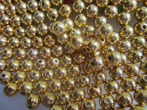 100 Perlen 8mm Gold Tischdeko rund Dekoperlen Wachsperlen N DE - Bild 1 von 4