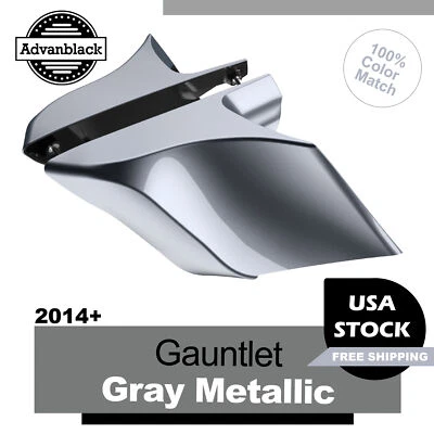 Cubierta lateral extendida Advanblack Gauntlet gris metálico CVO para Harley 2014+ Foto 1 de 4