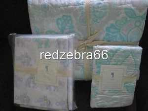 Pottery Scheune Kinder aquablau Elyse Twin Quilt Schein Elefant Laken Set 5-teilig NEU - Bild 1 von 1