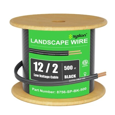 Syston 12/2 Low Voltage Landscape Wire Outdoor Light Direct Burial Cable-12 AWG - Image 1 of 4