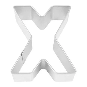 Alphabet Buchstabe x 2,75 Zoll Ausstecher Metall Kinder Name Sandwich Geburtstag Party T - Bild 1 von 13