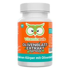 Olivenblatt Extrakt Kapseln mit 500 mg 8:1 Extrakt - vegan - Vitamineule - Bild 1 von 6