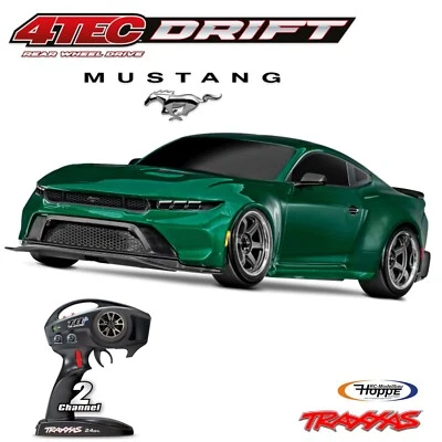 TRAXXAS # TRX105237-4-GRN 4-TEC Ford Mustang grün 1/10 Drift RTR Brushed - Bild 1 von 4