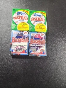 1990 Topps Baseball (2) / 1988 Donruss Baseball (2) Unopened Packs - Picture 1 of 3
