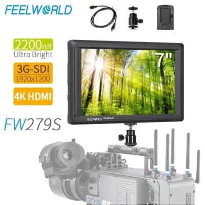 Monitor en cámara FEELWORLD FW279S 7 pulgadas 2200 nit visible con luz diurna 3G-SDI HDMI Foto 1 de 4
