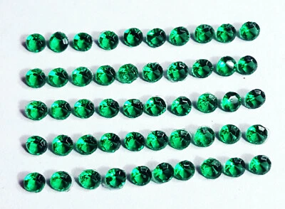 Round Shape Emeralds Zambia 50 PCS Lot Loose Gemstone With Free Gift - Image 1 of 4