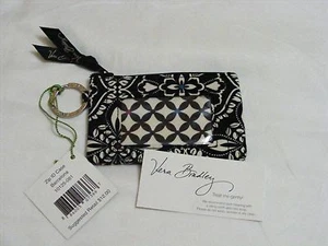 Vera Bradley BARCELONA CREMALLERA IDENTIFICACIÓN MONEDA LLAVERO ESTUCHE Cordón NEGRO para MOCHILA NUEVO CON ETIQUETAS - Imagen 1 de 3