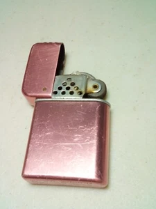 Vintage Swing Top Lighter Bowers Sure Fire Sparks Pink Rare Model Untested F52 - Picture 1 of 8
