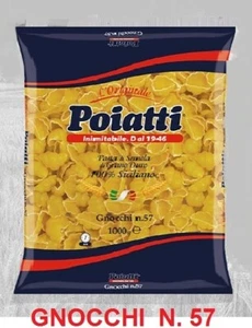 PASTA GNOCCHI DI SEMOLA DI GRANO DURO SICILIANO 100% POIATTI N° 57  KG 1 - Imagen 1 de 2