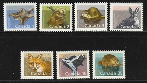 Canada #1155-1161, Mammal Definitives, Low-Value Set of 7, MNH 1988-1992 - Picture 1 of 1